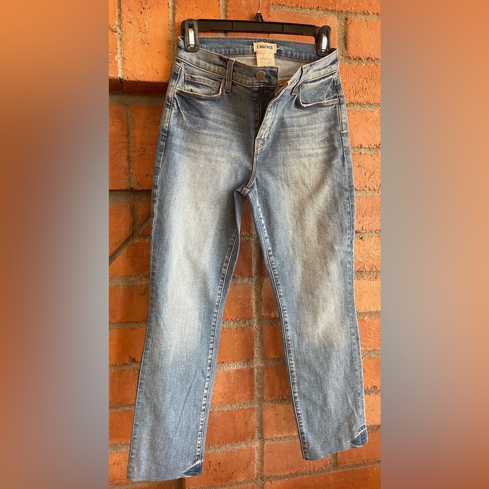 L’Agence Mid Waist blue jeans